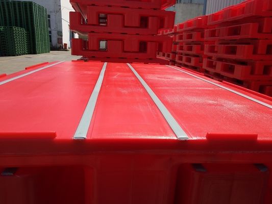 4-Way Entry Type HUADING 1200x800mm Steel Reinforced Racked Single Faced Plastic Pallet