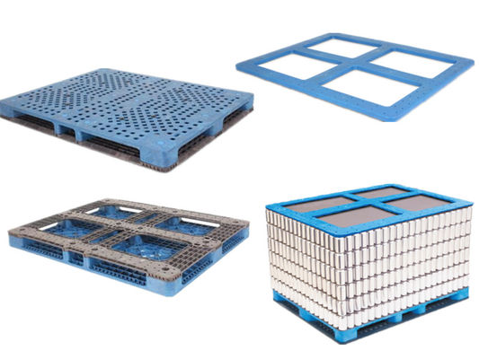 Labeling Options HUADING 1422*1118*115 Stackable Plastic Pallet for Cans Distribution