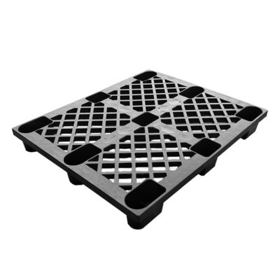 Single Faced Style HUADING Plastic Pallet Injection Molding No Wood Black Recyclable