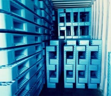 Industry Pallet HUADING 1000*1000 Single Face Plastic Pallet for Dynamic Load 1.5T