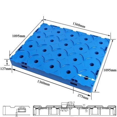 Convenient 1360*1095*128 mm Blue 5 Gallon Water Bottle Pallet for Easy Transport