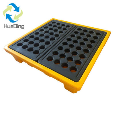 32kg/pcs HUADING 4 Drum Spill Pallet Spill Deck Pallet 1300*1300*150 mm and Practical