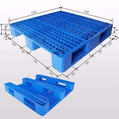 Static Load 6T Single Faced Style HDPE Material Heavy Duty Industrial Plastic Pallets 1110