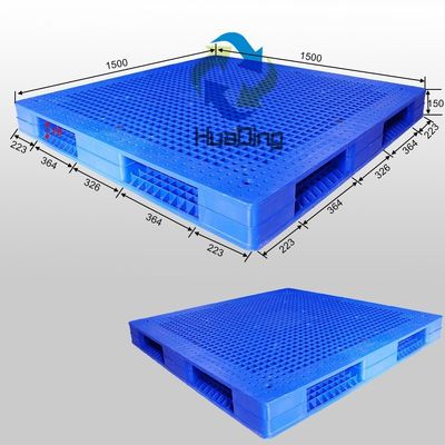 HUADING 1100*1100mm Recycled HDPE One Way Plastic Pallet for Dynamic Load of 0.6T