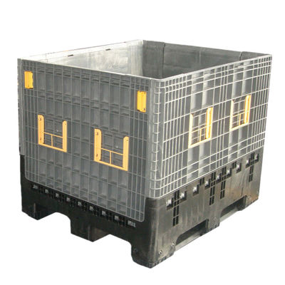 Large Capacity Foldable Plastic Container with 4T Static Load and Collapsible Design