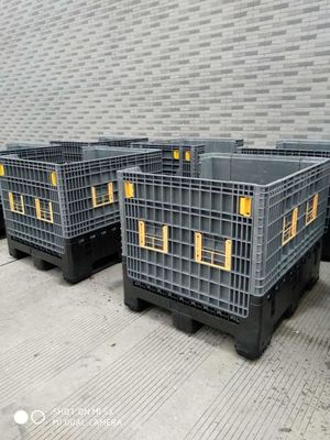 Large Capacity Foldable Plastic Container with 4T Static Load and Collapsible Design