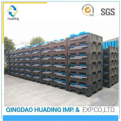 1200*1000*590mm Heavy Duty Foldable Warehouse Storage Container with Wheels and Handle 1T