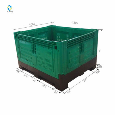 Dynamic Load 1T Collapsible Pallet Box for Fruit Storage 1200*1000*760mm Ventilation