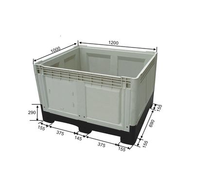 1200*1000*810mm Foldable Stackable Storage Box Container Bin for Space-Saving Storage