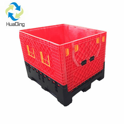Transport Folding Container Plastic Collapsible Pallet Box Embossing Printing Handling
