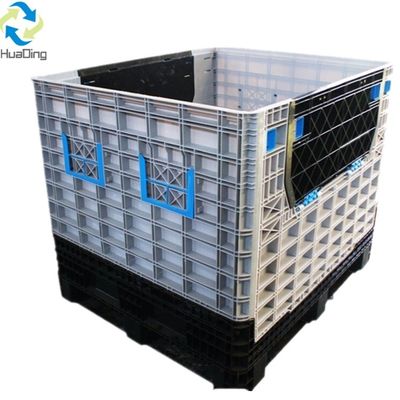 Single Faced Style Foldable HDPE Plastic Pallet Box for Automotive Battery Storage