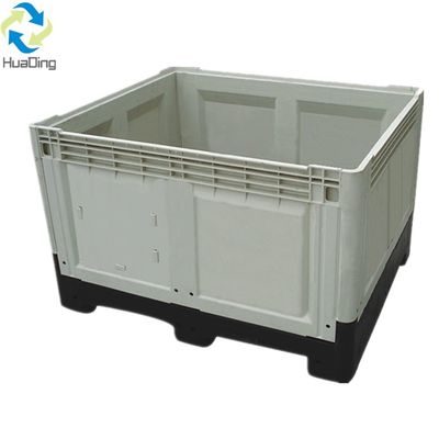 1200*1000*810mm Foldable Plastic Pallet Box for Bulk Storage in Black Gray Blue Closed
