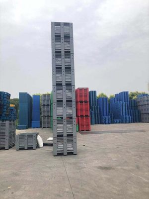 1200*1000*810mm Foldable Plastic Pallet Box for Bulk Storage in Black Gray Blue Closed