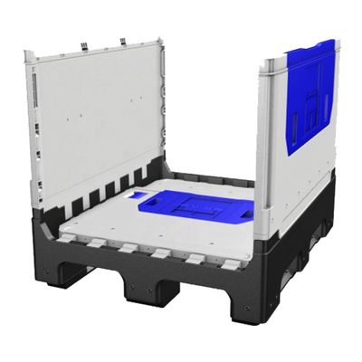 1T Dynamic Load Food Storage Collapsible Plastic Pallet Container with Lids and Bins