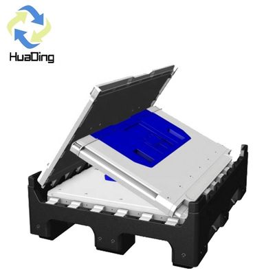1T Dynamic Load Food Storage Collapsible Plastic Pallet Container with Lids and Bins