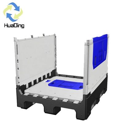 1T Dynamic Load Food Storage Collapsible Plastic Pallet Container with Lids and Bins