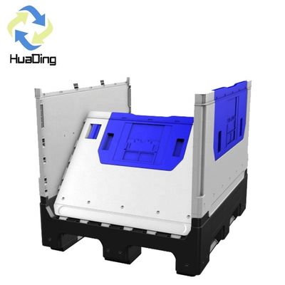 1T Dynamic Load Food Storage Collapsible Plastic Pallet Container with Lids and Bins