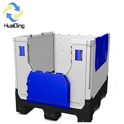 1T Dynamic Load Food Storage Collapsible Plastic Pallet Container with Lids and Bins