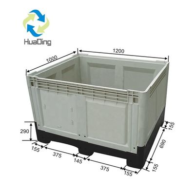 1200x1000 HDPE Plastic Pallet Box for Convenient Bulk Storage and Handling Solutions