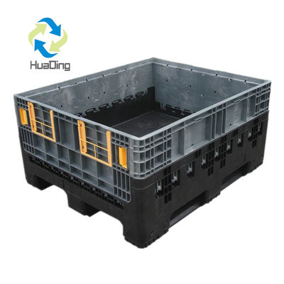 HDPE Heavy Duty Solid Big Bulk Stackable Closed Industry Plastic Pallet Box for Racking
