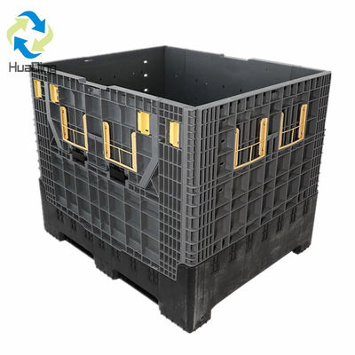 Grey and Black Foldable Large Container for Heavy Duty Industry Storage Solutions