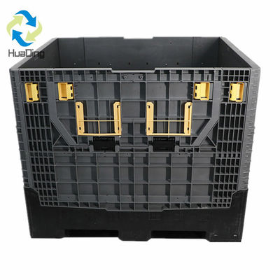 Grey and Black Foldable Large Container for Heavy Duty Industry Storage Solutions