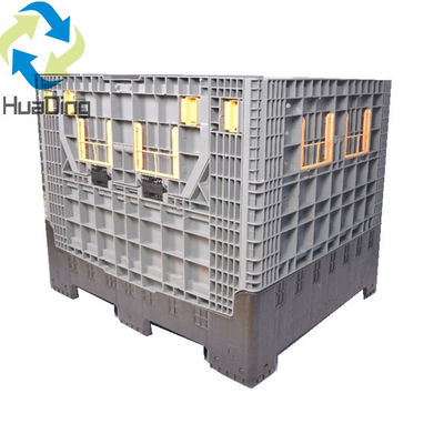 55.50kgs Load Capacity Large Foldable Plastic Virgin HDPE Industry Pallet Container