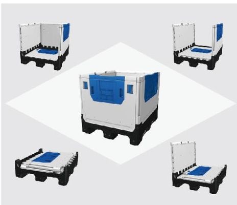 Dynamic Load 1.2T Collapsible Bulk Container with Lid Labeling Options Depending on Volume