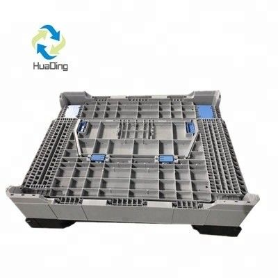 Large Transport Industry Collapsible Plastic Pallet Box 1T Dynamic Load for Racking