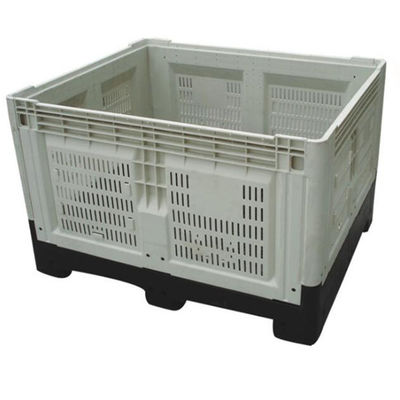 Generally Gray Heavy Duty Collapsible Plastic Pallet Box Bin Container with Stamping
