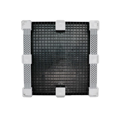 Grey and Black Grid Ventilation Plastic Pallet Box 1T Dynamic Load for Vegetable Handling