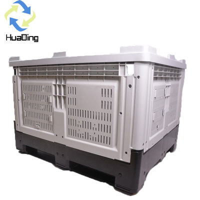 Large Bulk Storage Foldable Pallet Box for Fruits and Vegetables Dynamic Load 1T