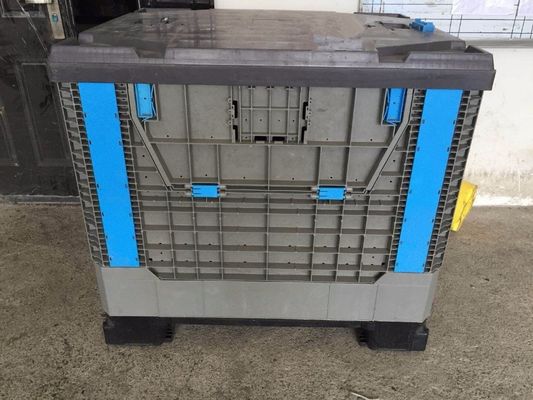 Plastic Storage Pallet Box with Handles 1.2T Dynamic Load 4T Static Load Capacity