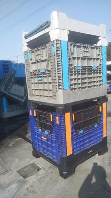 Plastic Storage Pallet Box with Handles 1.2T Dynamic Load 4T Static Load Capacity