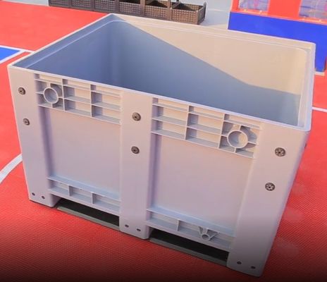 Custom Size Heavy Duty Foldable Plastic Pallet Box for Vented Bulk Container Shipping