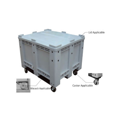 1125x925x615mm HDPE Pallet Box for Storage Single Faced 4 Way Entry 100-400kg/Layer