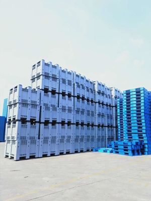 1125x925x615mm HDPE Pallet Box for Storage Single Faced 4 Way Entry 100-400kg/Layer