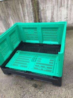 HUADING Foldable Plastic Storage Bin Collapsible Pallet Box with Large Capacity of 1T