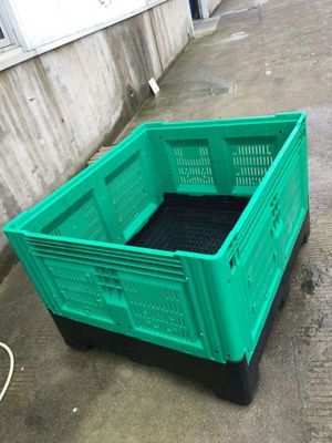 HUADING Foldable Plastic Storage Bin Collapsible Pallet Box with Large Capacity of 1T