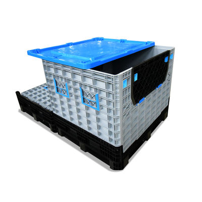 Foldable HDPE Pallet Box for Large Storage 1200x1000x350mm Container Specification
