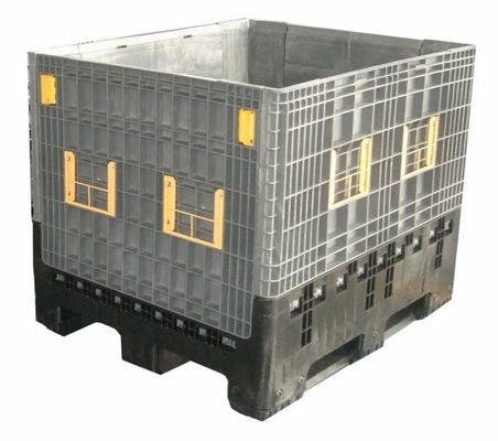 1T Dynamic Load Foldable Plastic Pallet Box Container Single Faced Style and Durable