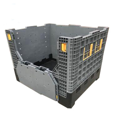 1T Dynamic Load Foldable Plastic Pallet Box Container Single Faced Style and Durable