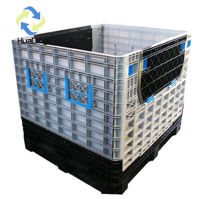 Blue HUADING Plastic Pallet Bin Rack Box for Cargo Storage Equipment Crate Static Load 4T