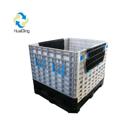Blue HUADING Plastic Pallet Bin Rack Box for Cargo Storage Equipment Crate Static Load 4T