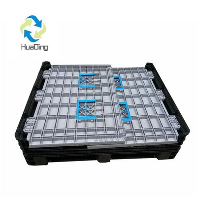 Blue HUADING Plastic Pallet Bin Rack Box for Cargo Storage Equipment Crate Static Load 4T