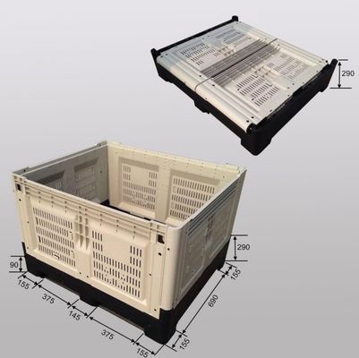 1200*1000*810mm Foldable Stackable Plastic Storage Pallet Box Container Bin Heavy-Duty