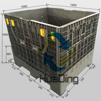 Customized Heavy Duty Plastic Container 1200*1000*1000mm for Storage and Shipping