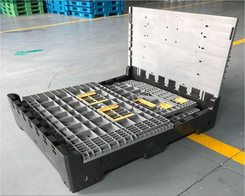 4000KG Static Load Capacity Foldable Plastic Pallet Containers for and Space- Storage
