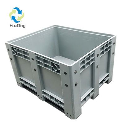 Custom Order HUADING 1000Kgs 5 Wheels Transport Agriculture Storage Plastic Wheel Pallet Box Cage