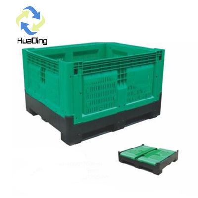 Black Bottom and Gray Body Plastic Pallet Box for Cargo Storage Equipment Injection Molded
